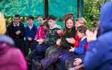 Pupils from Grandtully Primary in Perthshire enjoy taking part in The National Theatre of Scotland, Citizens Theatre and Perth Theatre's Little Amal project, part of COP26.