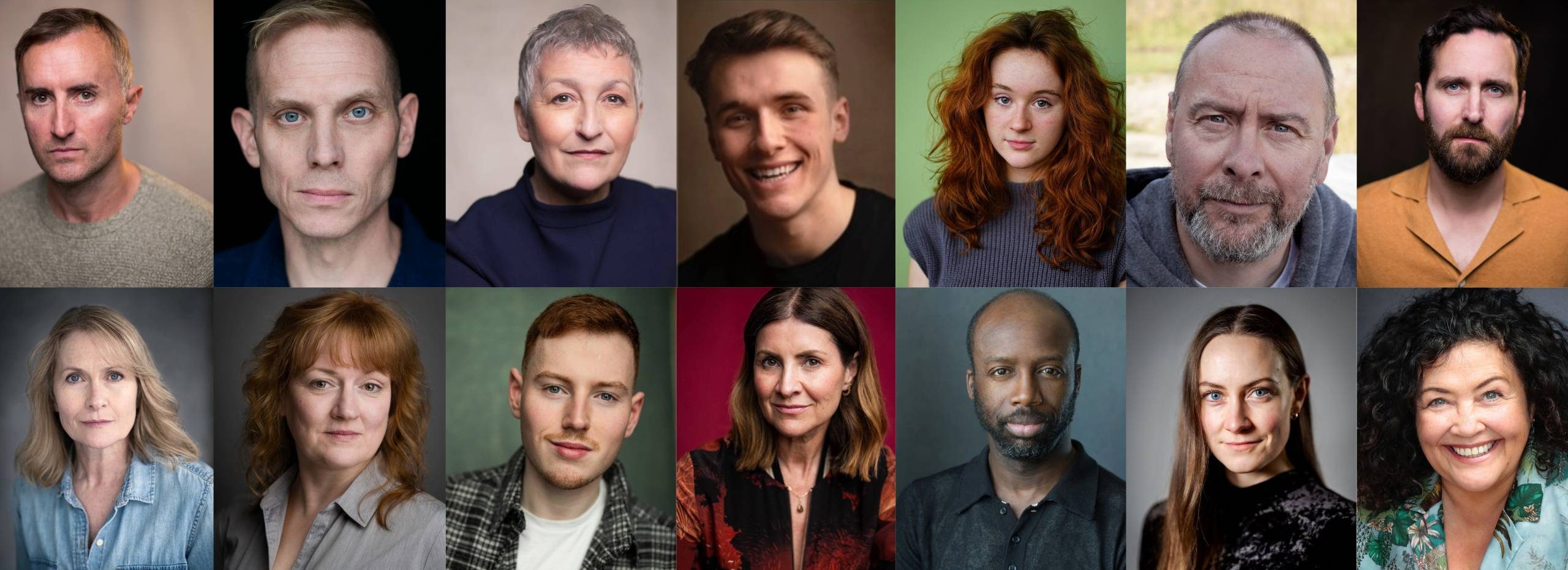 A collage of headshots of actors
