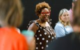 Natalie Ibu, Artistic Director at Northern Stage, at the meet and greet for Othello.